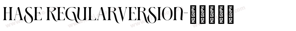 hase RegularVersion字体转换
